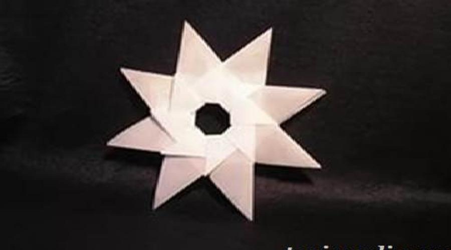 Сюрикены из бумаги инструкция. Как сделать сюрикен из бумаги? Оригами, видео инструкция по изготовлению «Сюрикен трансформер»