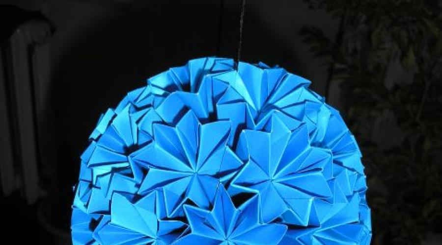 Minge magică din hârtie.  Origami kusudama: tehnici originale pentru începători