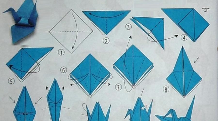 Cum să faci o lebădă din hârtie.  DIY origami dublă lebădă