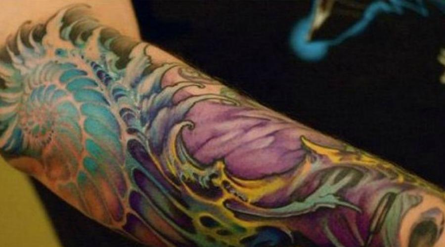 Татуювання органіка на чоловічої руки.  Татуювання в стилі органіка
