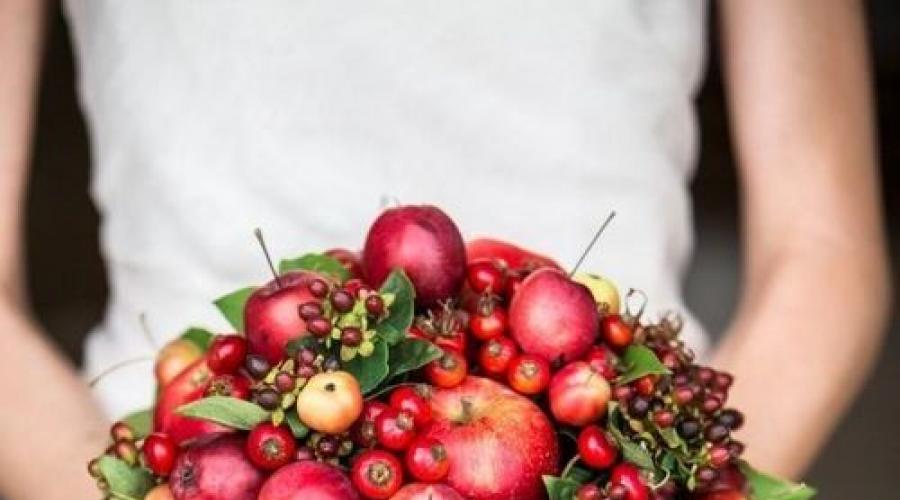 Buchet de fructe DIY pentru începători - fotografii pas cu pas.  Meșteșuguri din fructe și fructe de pădure artificiale - frumoase și gustoase