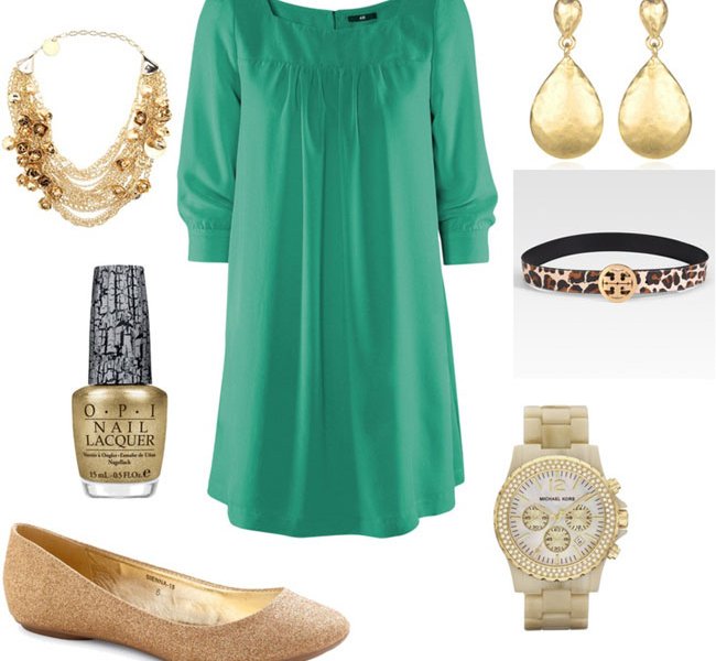 Аксесуари до зеленої сукні