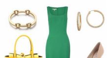 Модные советы: с чем носить зеленое платье?
