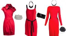 Doplňky k červeným šatům